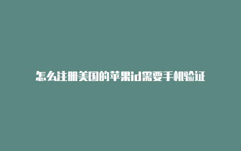 怎么注册美国的苹果id需要手机验证-Shadowrocket(小火箭)