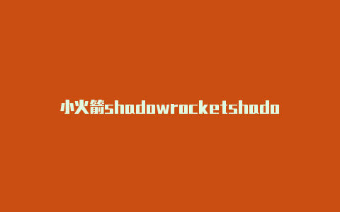 小火箭shadowrocketshadowrocket客户端官网