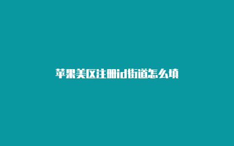 苹果美区注册id街道怎么填-Shadowrocket(小火箭)