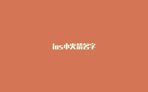 ios小火箭名字
