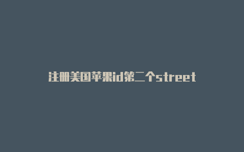 注册美国苹果id第二个street