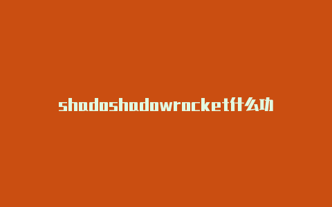 shadoshadowrocket什么功能wrocket安卓破解版下载-Shadowrocket(小火箭)