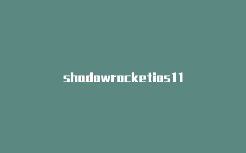 shadowrocketios11-Shadowrocket(小火箭)